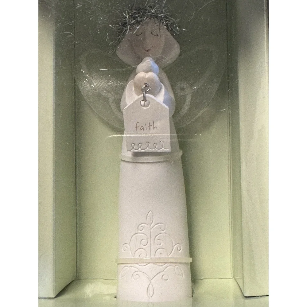 Department 56 Whispers Of Faith Angel Figurine Dove Halo Dept Retired NIB